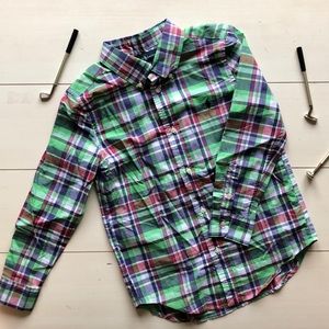 NWOT!! Ralph Lauren Preppy Plaid Oxford Shirt